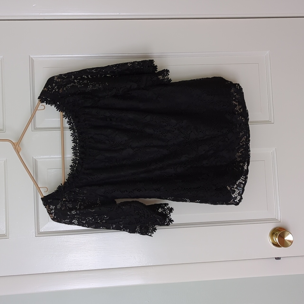 Black off shoulder shirt